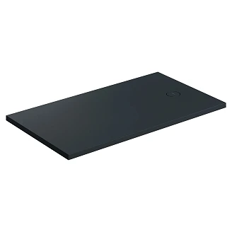 Omnires Sklisikkert komposittdusjkar <strong>Aquarock M+</strong>  90x160 cm Svart Lava Matt