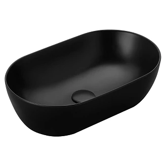 Ovalt Servant <strong>Mila</strong>  Svart Matt 50x30 cm
