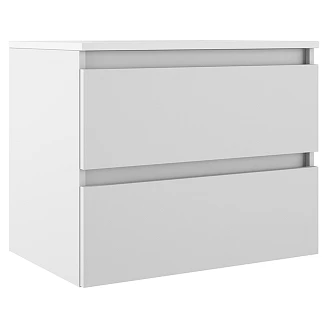 Servantskap <strong>Blisse</strong>  Hvit Matt 70 cm med Två Skuffer & Servant Hvit Blank