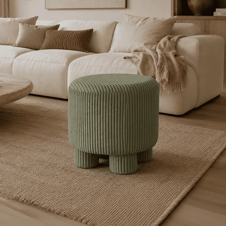 Sittepuff Pundi Olivengrønn Ø40 cm