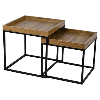 Sett med 2 stk. Sofabord 50 & 45 cm <strong>Boldre</strong>  Eik