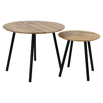 Sett med Sofabord Ø40 & Ø60 cm <strong>Tivre</strong>  Eik