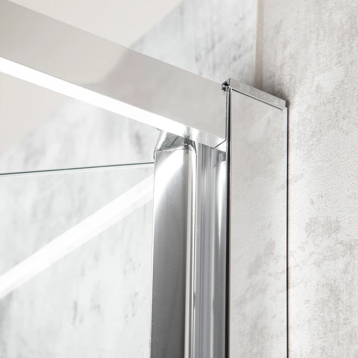 Dusjhjørne Solcore 110x70 cm Krom Blank Svingbar