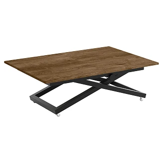 Bord Udtrækkeligt <strong>Noric</strong>  Mørk Lefkas-Eg 120 cm med Justerbar Højde