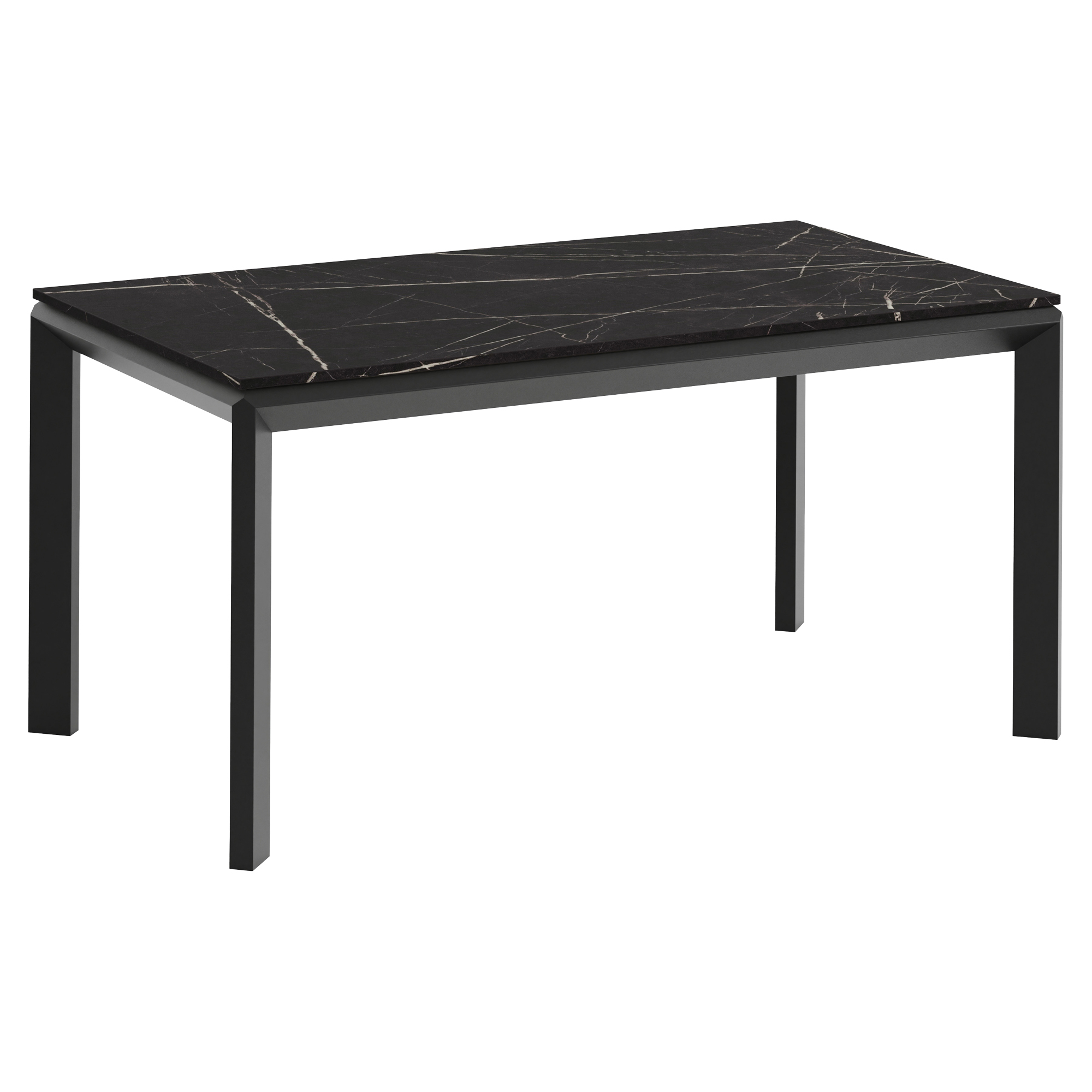Spisebord Udtrækkeligt Alnair Sort Grigia Pietra 160/250 cm