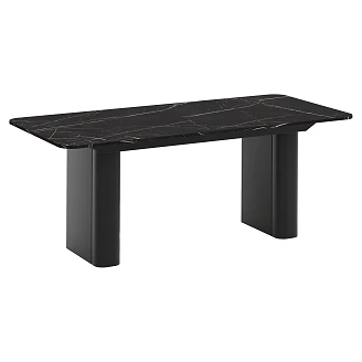 Spisebord Udtrækkeligt <strong>Valen</strong>  Sort Grigia Pietra 180/276 cm
