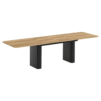 Spisebord Udtrækkeligt <strong>Valen</strong>  Naturlig Halifax-Eg 200/296 cm