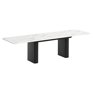 Spisebord Udtrækkeligt <strong>Valen</strong>  Bianco Marmor 200/296 cm
