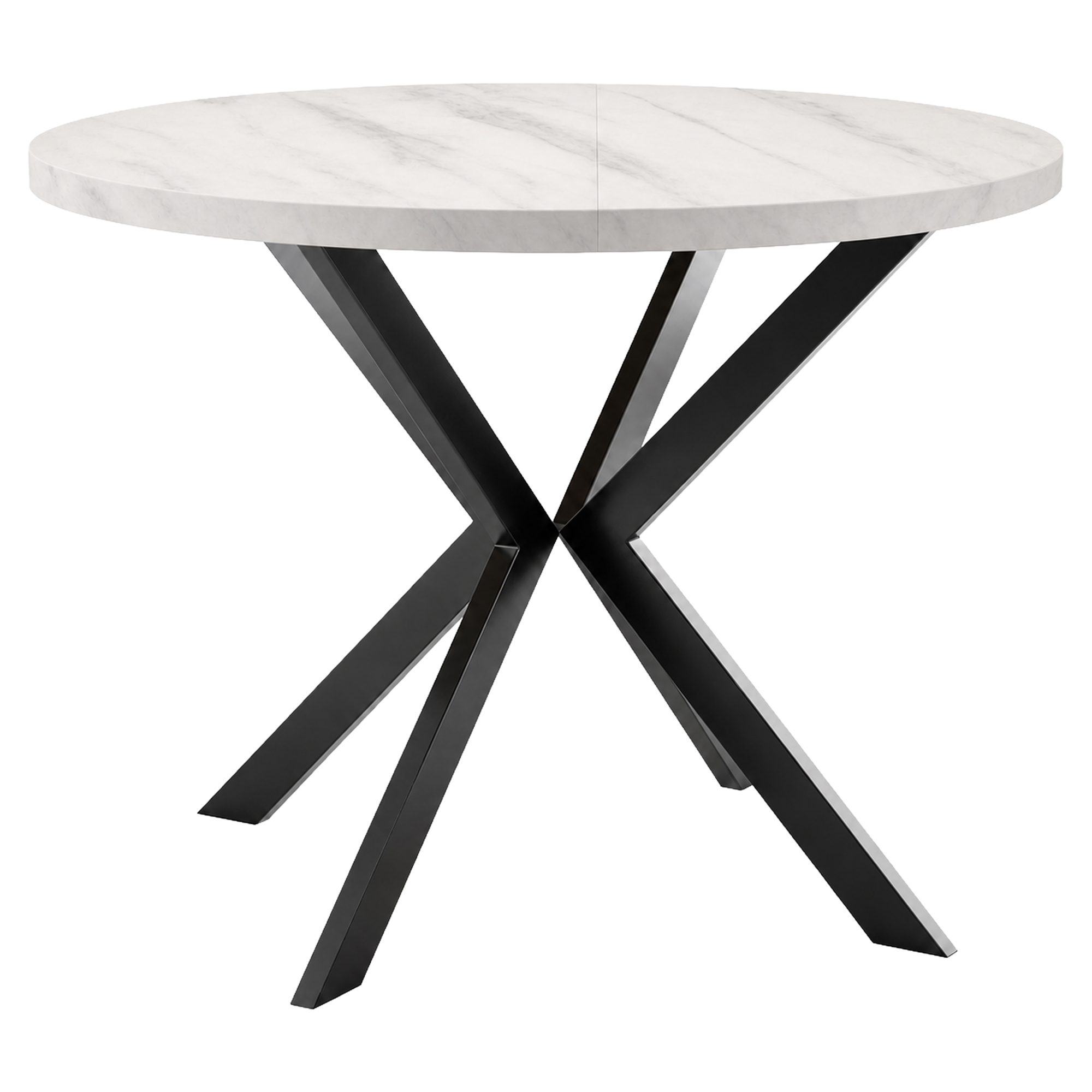 Spisebord Udtrækkeligt Skadi Bianco Marmor Ø90/166 cm