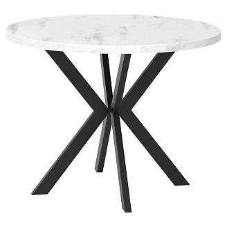 Spisebord Udtrækkeligt <strong>Skadi</strong>  Bianco Marmor Ø100/176 cm