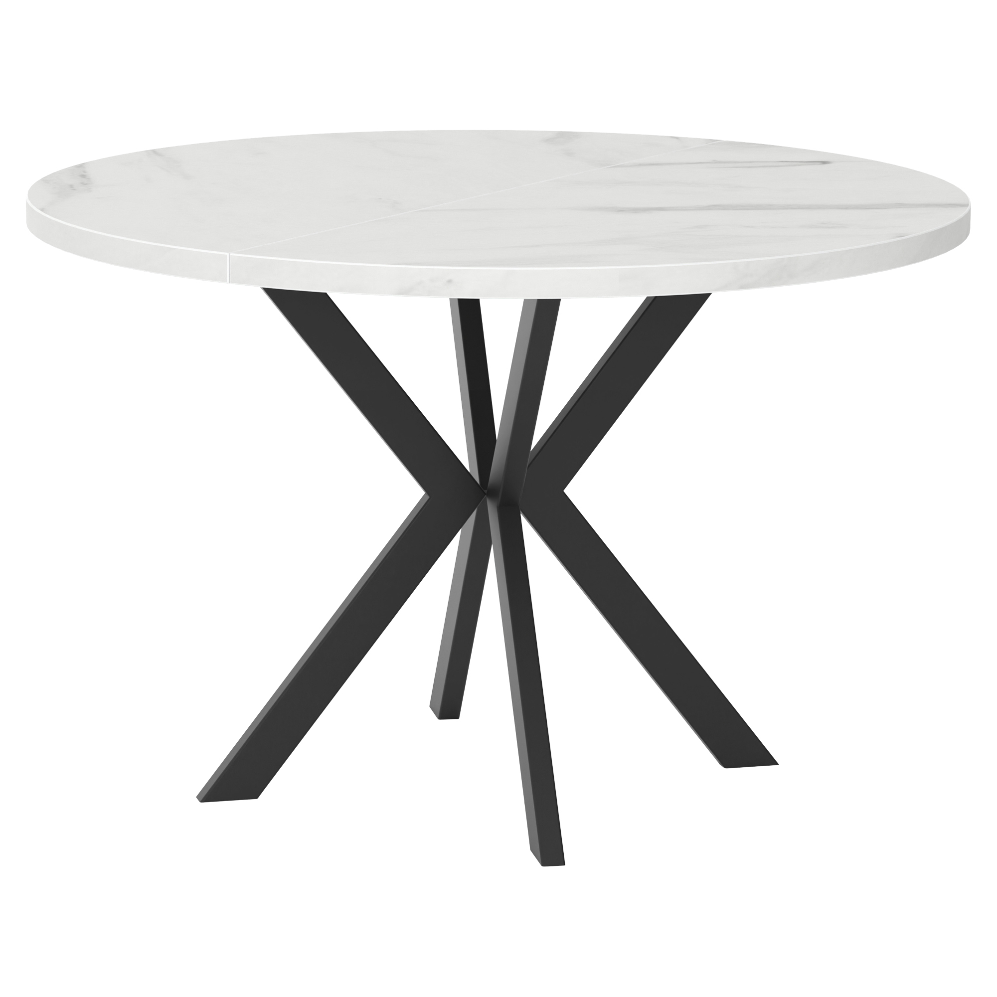 Spisebord Udtrækkeligt Skadi Bianco Marmor Ø120/196 cm
