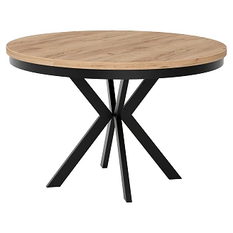 Spisebord med Kant Udtrækkeligt <strong>Skadi</strong>  Gylden Craft-Eg Ø120/196 cm