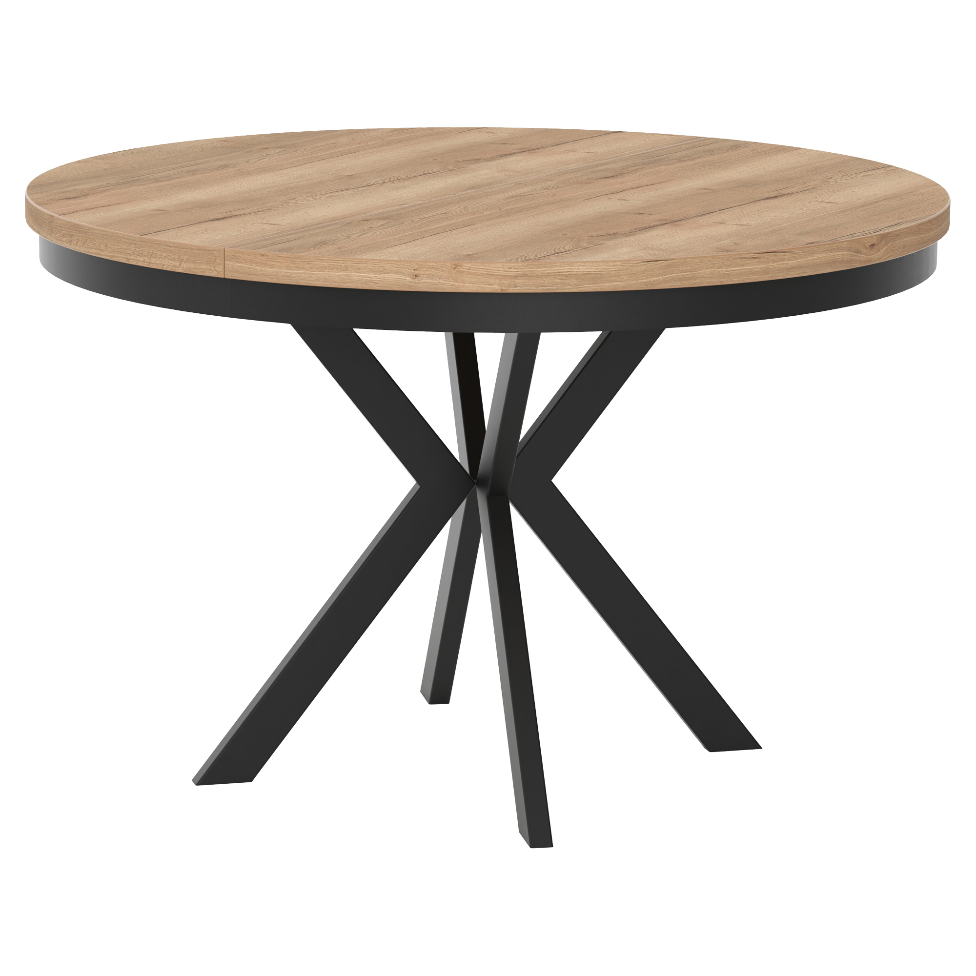 Spisebord med Kant Udtrækkeligt Skadi Naturlig Halifax-Eg Ø120/196 cm
