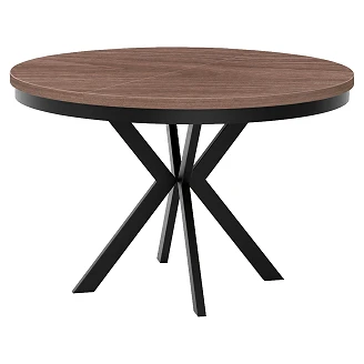 Spisebord med Kant Udtrækkeligt <strong>Skadi</strong>  Italiensk Valnød Ø120/196 cm