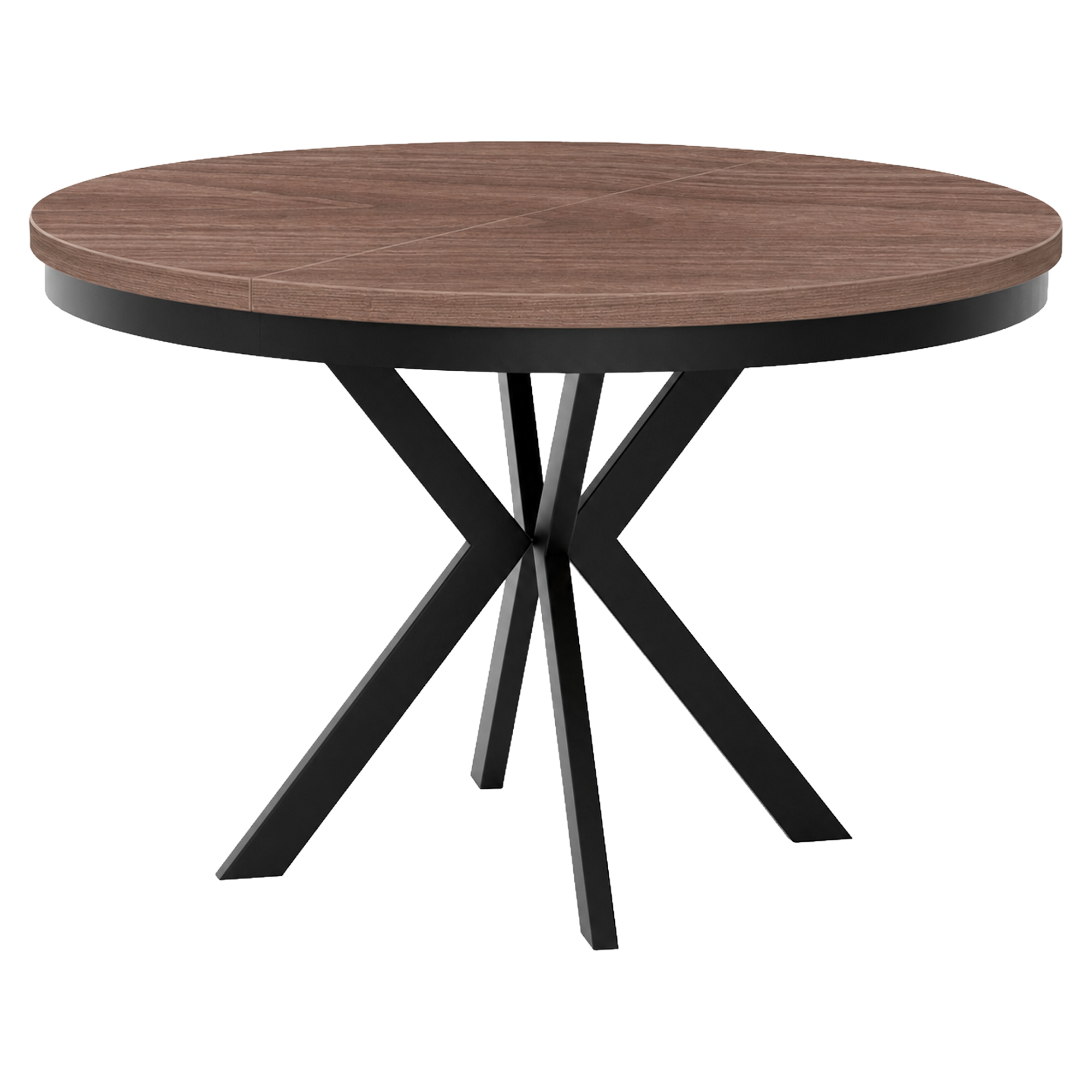Spisebord med Kant Udtrækkeligt Skadi Italiensk Valnød Ø120/196 cm