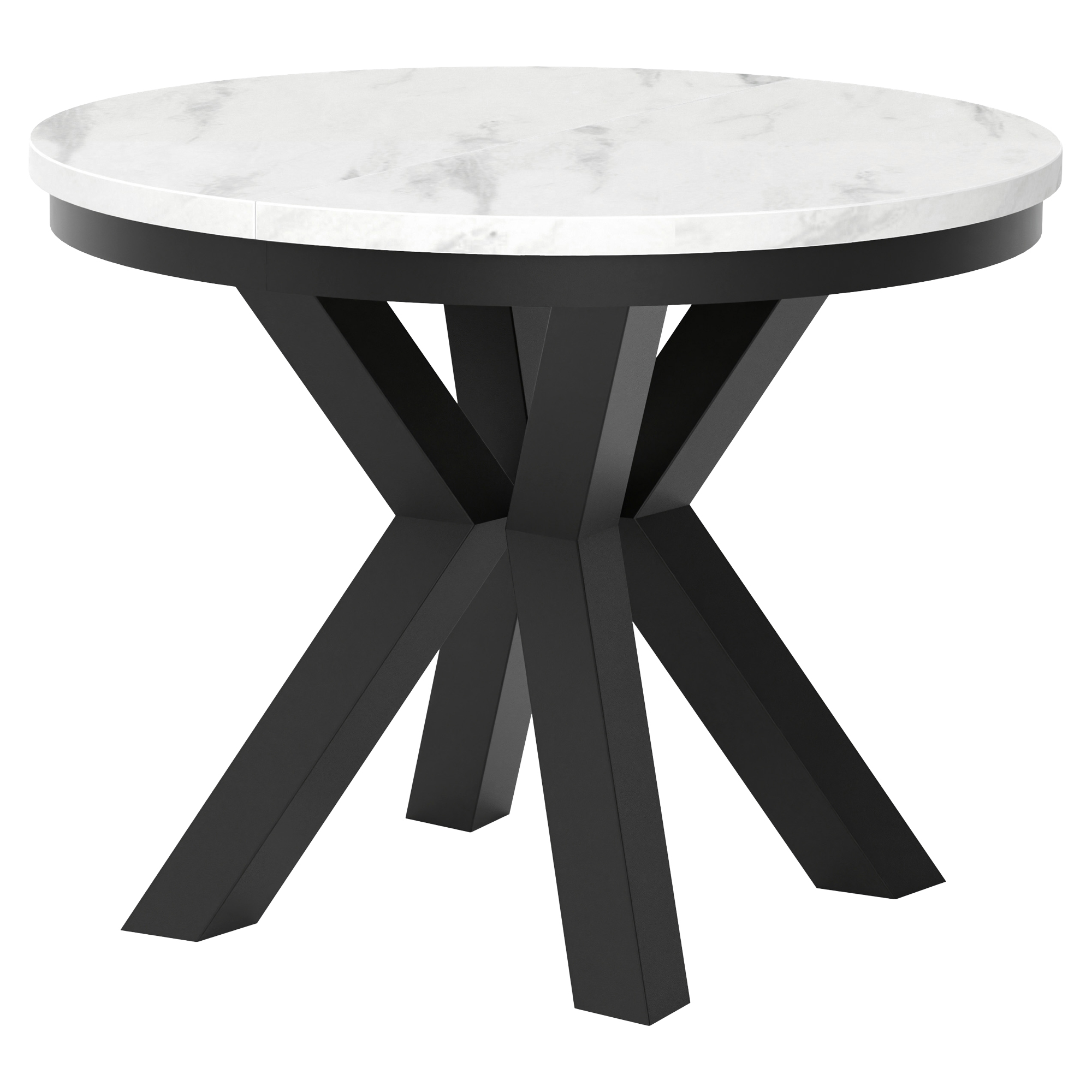 Spisebord Udtrækkeligt Lofoten Bianco Marmor Ø100/176 cm