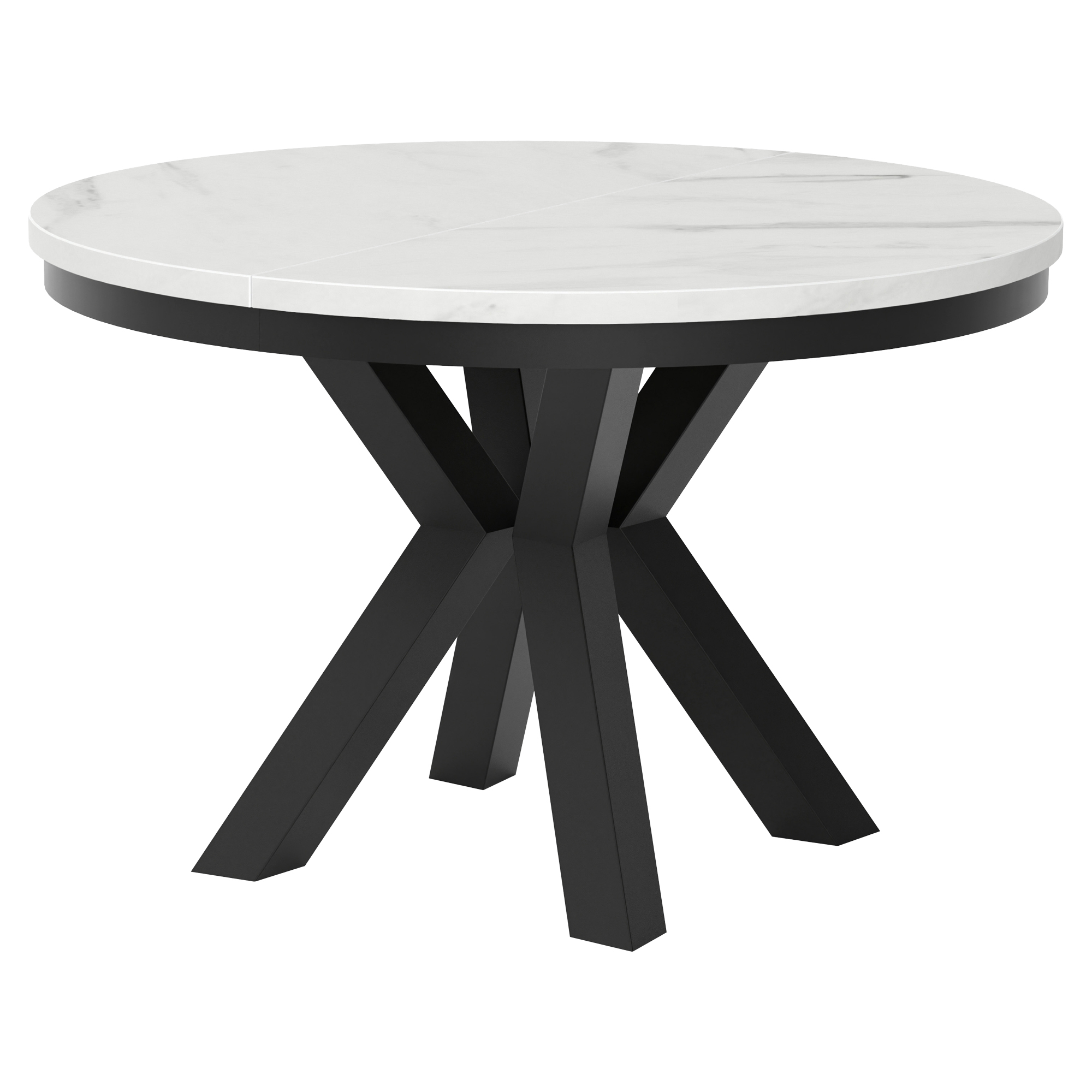Spisebord Udtrækkeligt Lofoten Bianco Marmor Ø120/196 cm