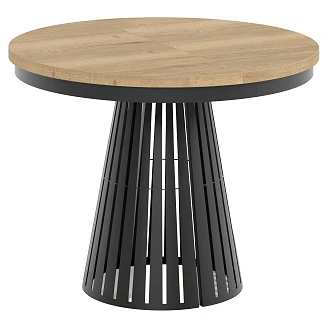 Spisebord Udtrækkeligt <strong>Roros</strong>  Naturlig Halifax-Eg Ø100/176 cm