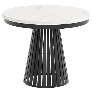 Spisebord Udtrækkeligt <strong>Roros</strong>  Bianco Marmor Ø100/176 cm