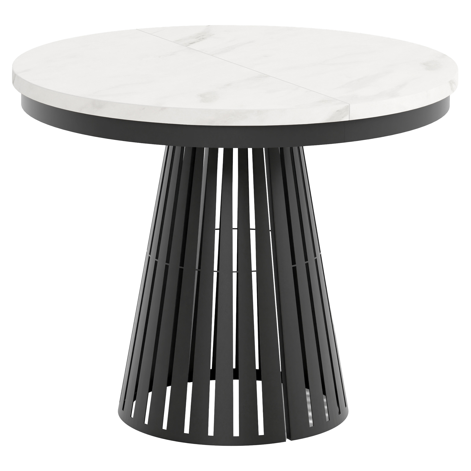 Spisebord Udtrækkeligt Roros Bianco Marmor Ø100/176 cm