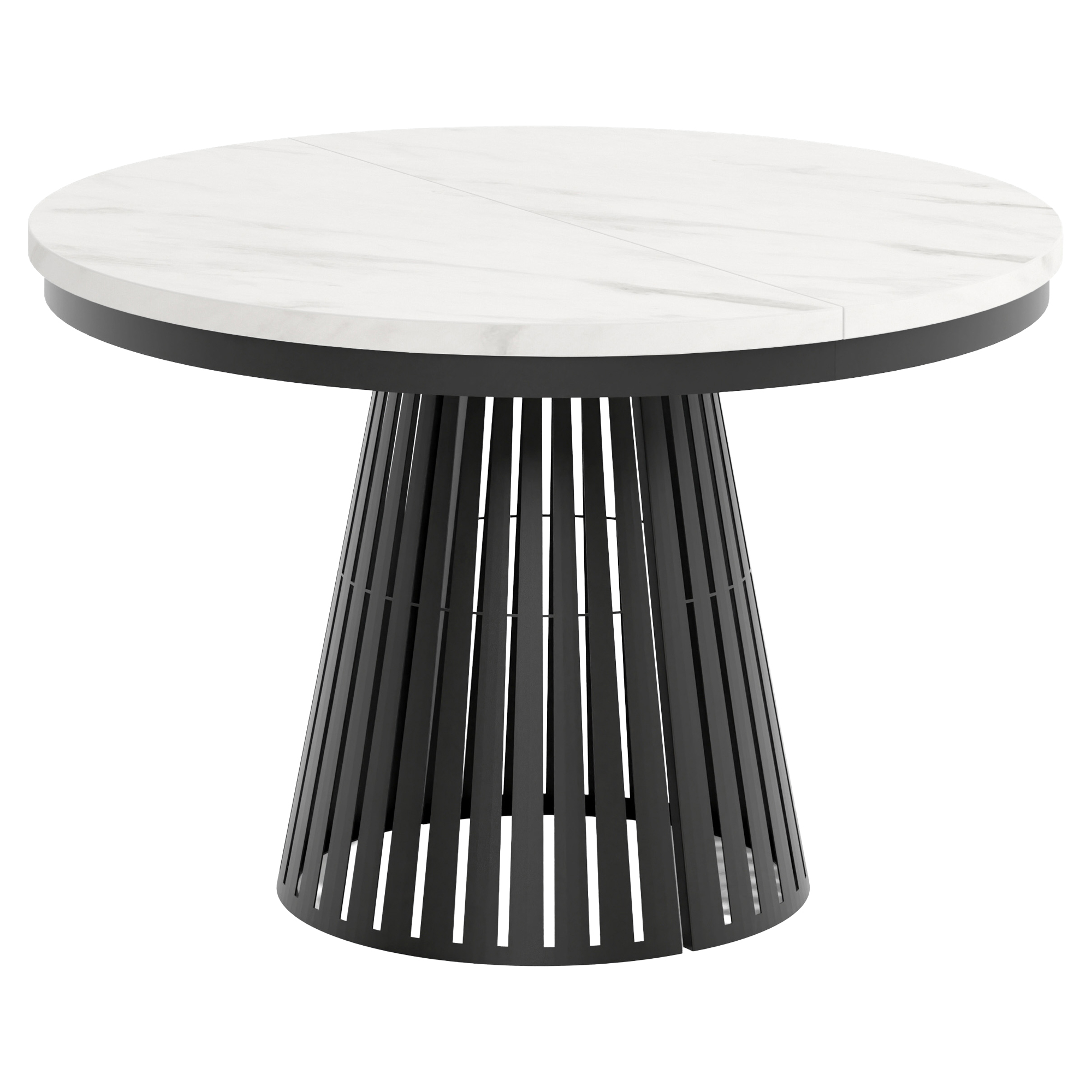 Spisebord Udtrækkeligt Roros Bianco Marmor Ø120/196 cm