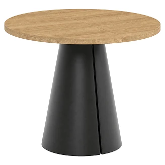 Spisebord Udtrækkeligt <strong>Acrux</strong>  Naturlig Hikora-Eg Ø100/176 cm