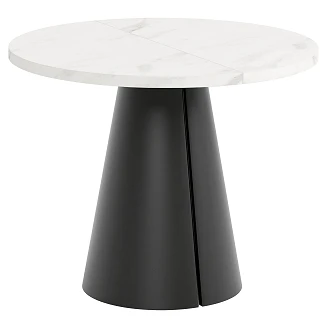 Spisebord Udtrækkeligt <strong>Acrux</strong>  Bianco Marmor Ø100/176 cm