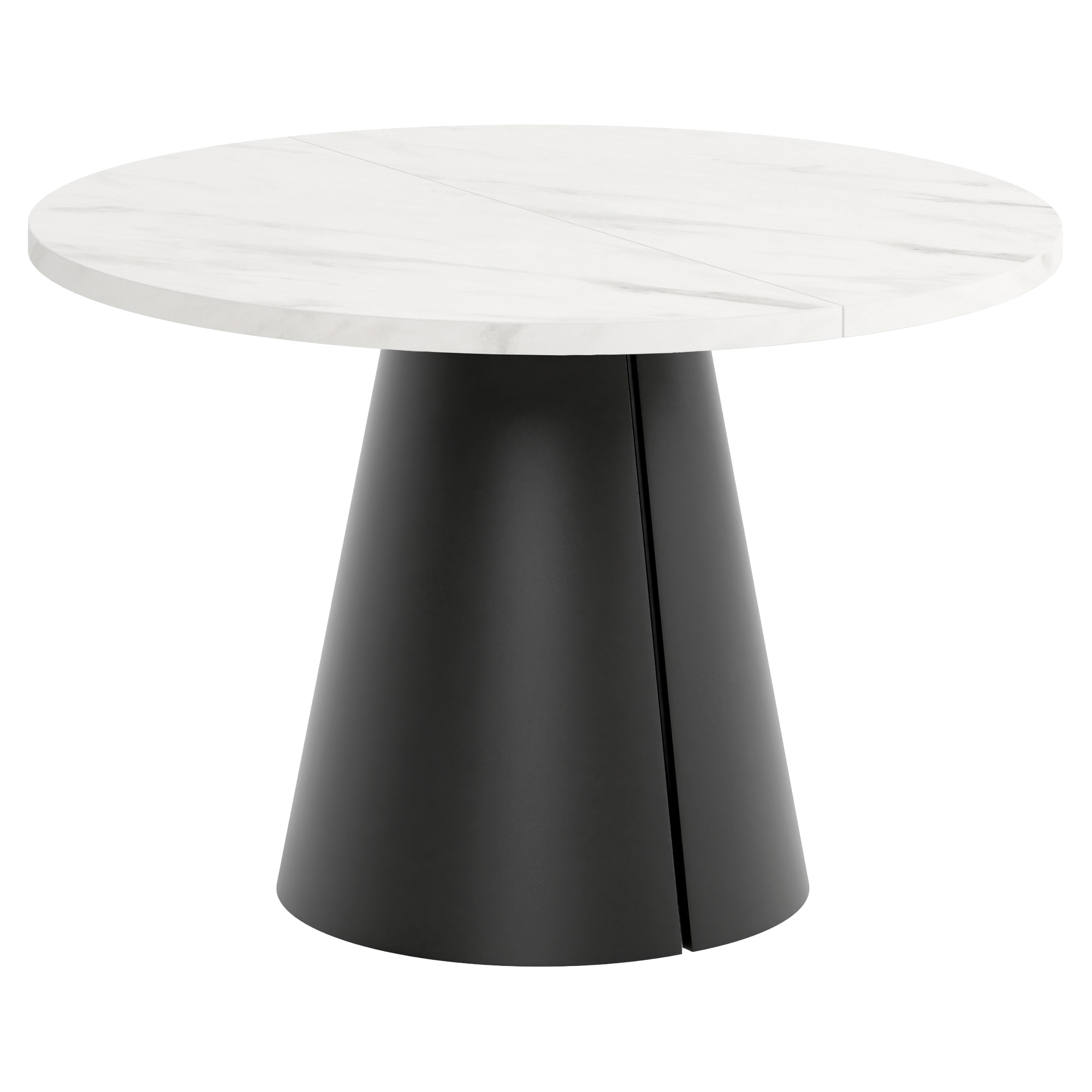 Spisebord Udtrækkeligt Acrux Bianco Marmor Ø120/196 cm