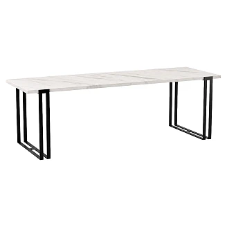 Spisebord Udtrækkeligt <strong>Atlasa</strong>  Bianco Marmor 160/260 cm