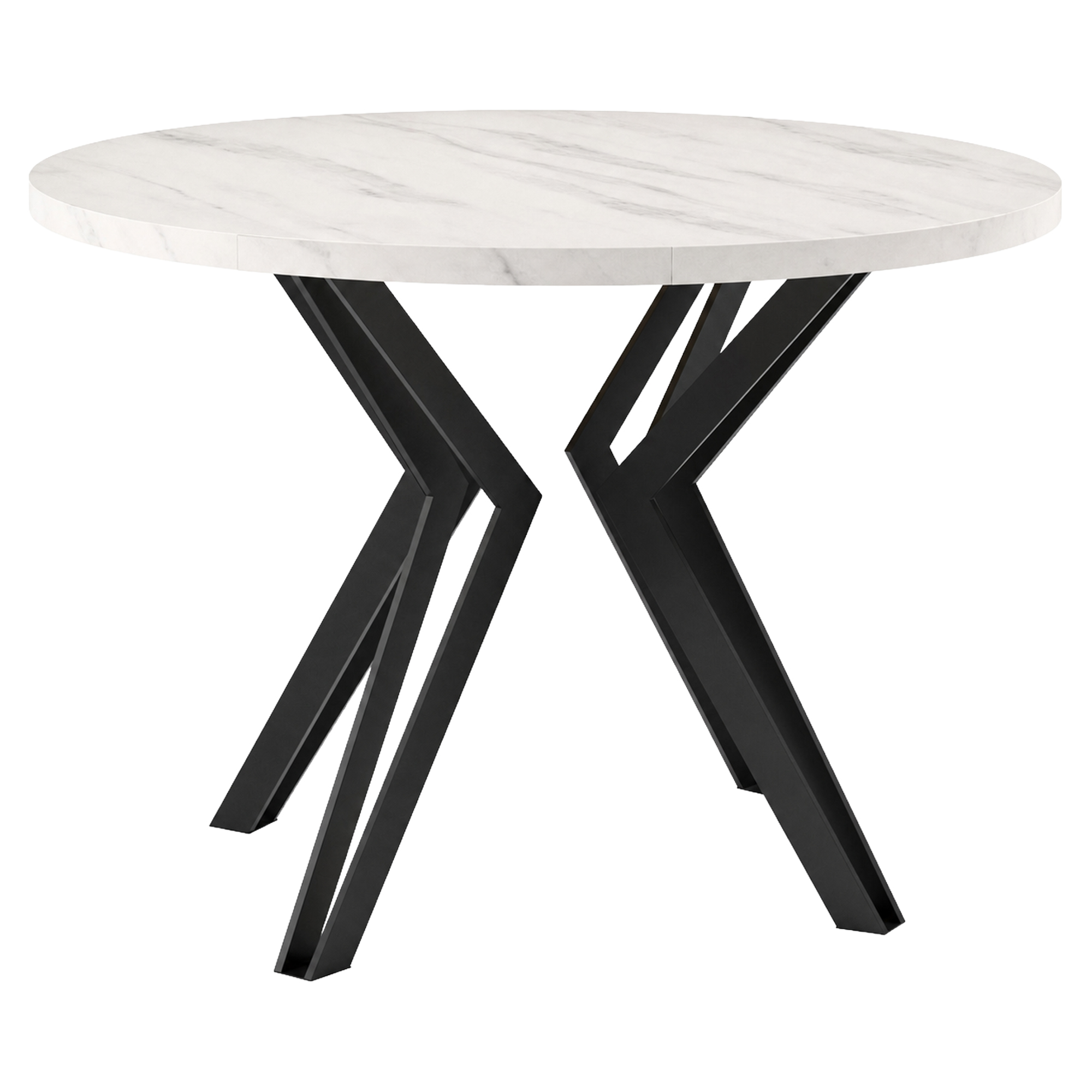 Spisebord Udtrækkeligt Bellun Bianco Marmor Ø100/176 cm