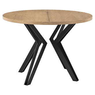 Spisebord Udtrækkeligt <strong>Bellun</strong>  Naturlig Halifax-Eg Ø120/196 cm
