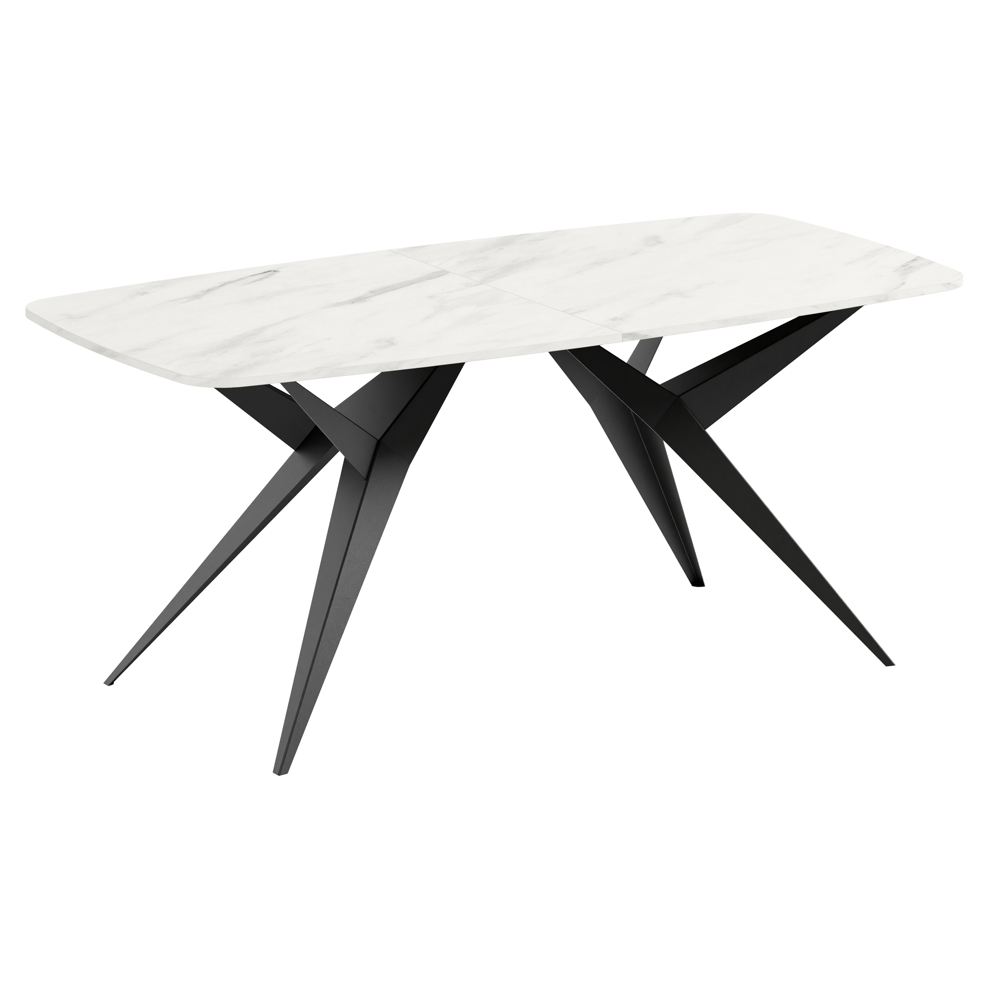 Spisebord Udtrækkeligt Hollow Bianco Marmor 160/236 cm