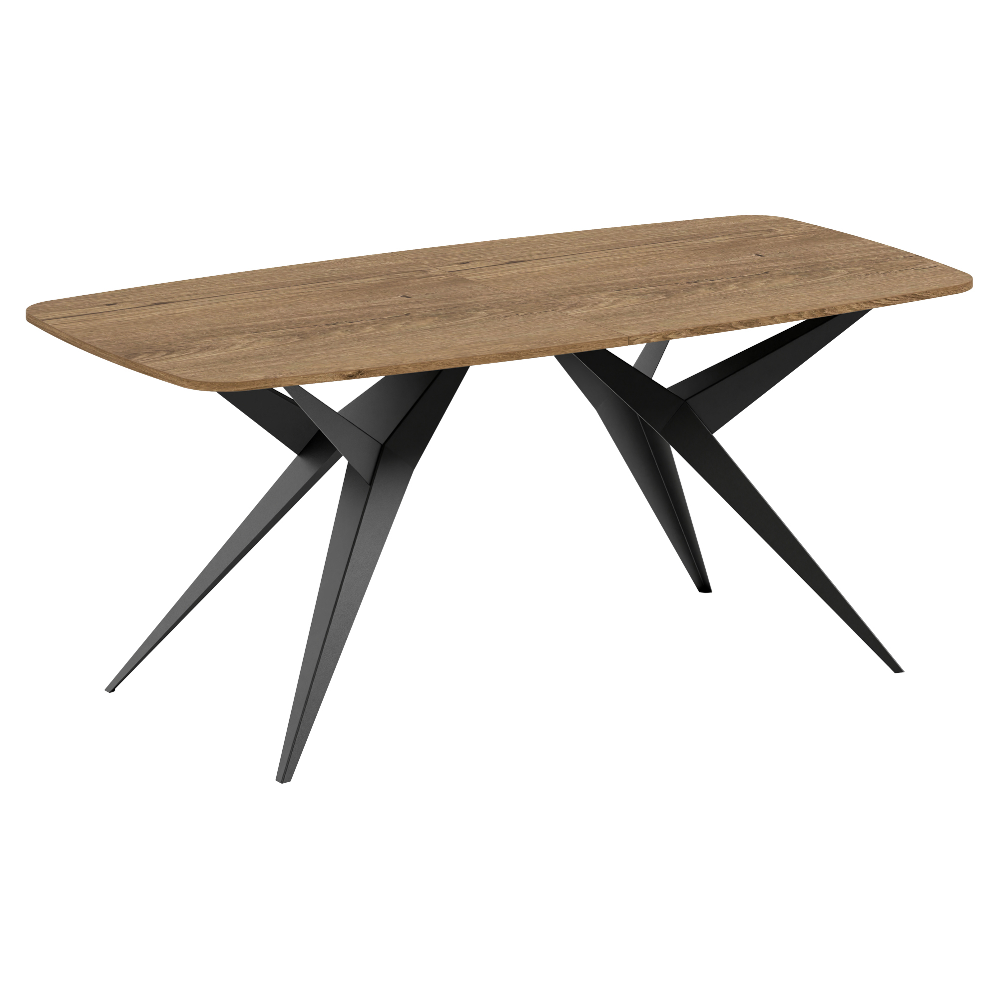 Spisebord Udtrækkeligt Hollow Mørk Lefkas-Eg 180/256 cm