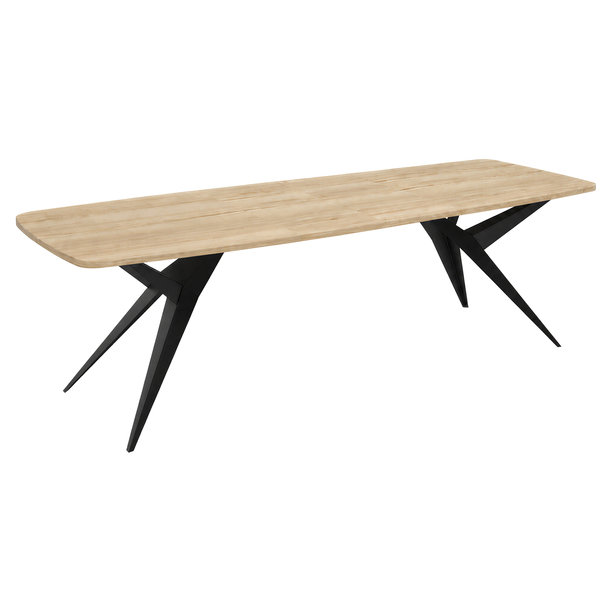 Spisebord Udtrækkeligt Hollow Naturlig Halifax-Eg 180/256 cm