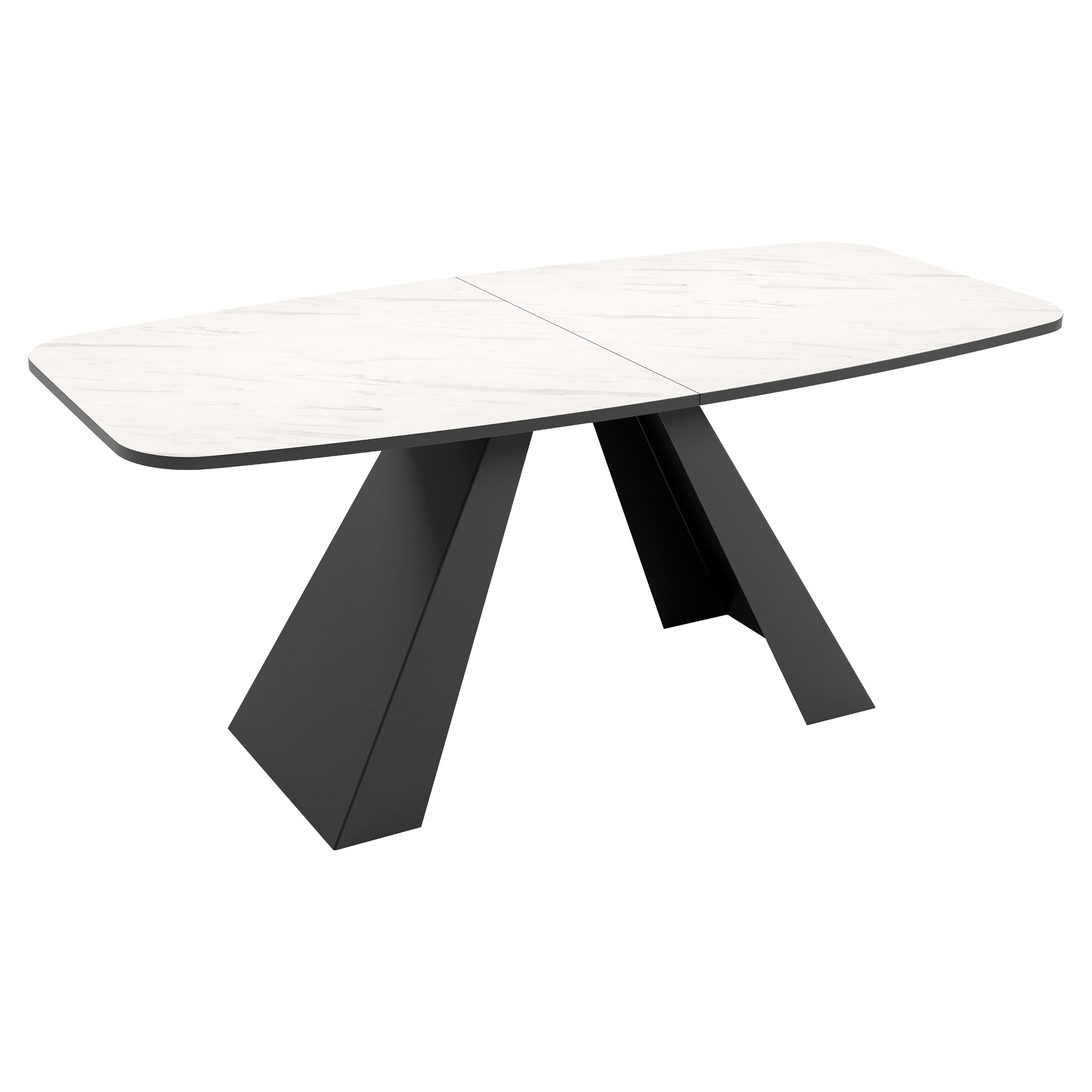 Spisebord Udtrækkeligt Ligna Bianco Marmor 160/198 cm