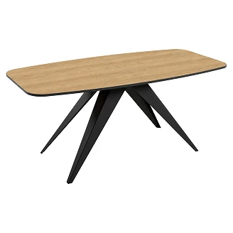 Spisebord Udtrækkeligt <strong>Arbora</strong>  Naturlig Hikora-Eg 160/198 cm