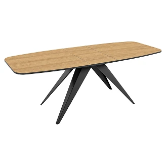 Spisebord Udtrækkeligt <strong>Arbora</strong>  Naturlig Hikora-Eg 180/218 cm