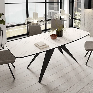 Spisebord Udtrækkeligt <strong>Arbora</strong>  Bianco Marmor 180/218 cm