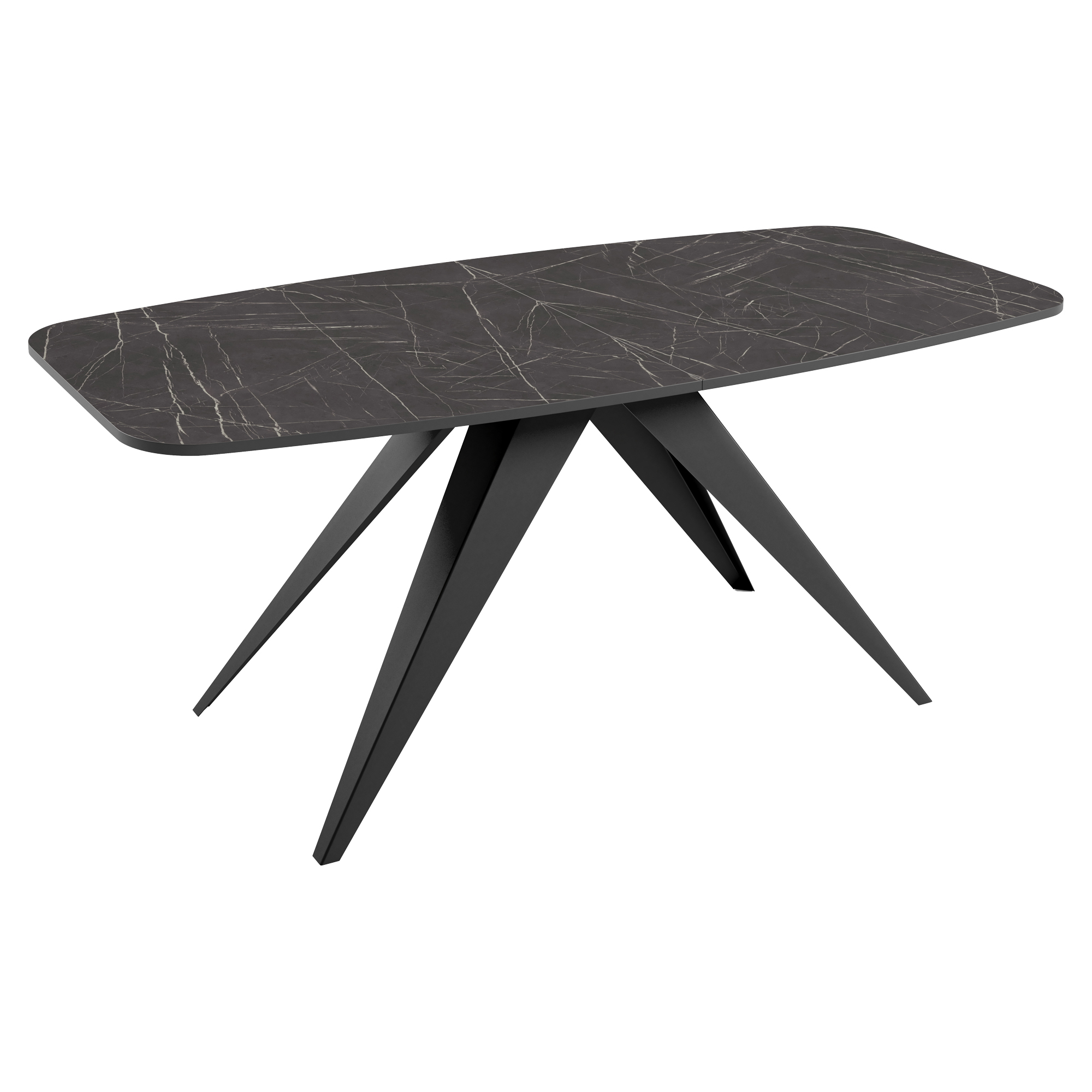 Spisebord Udtrækkeligt Arbora Sort Grigia Pietra 180/218 cm