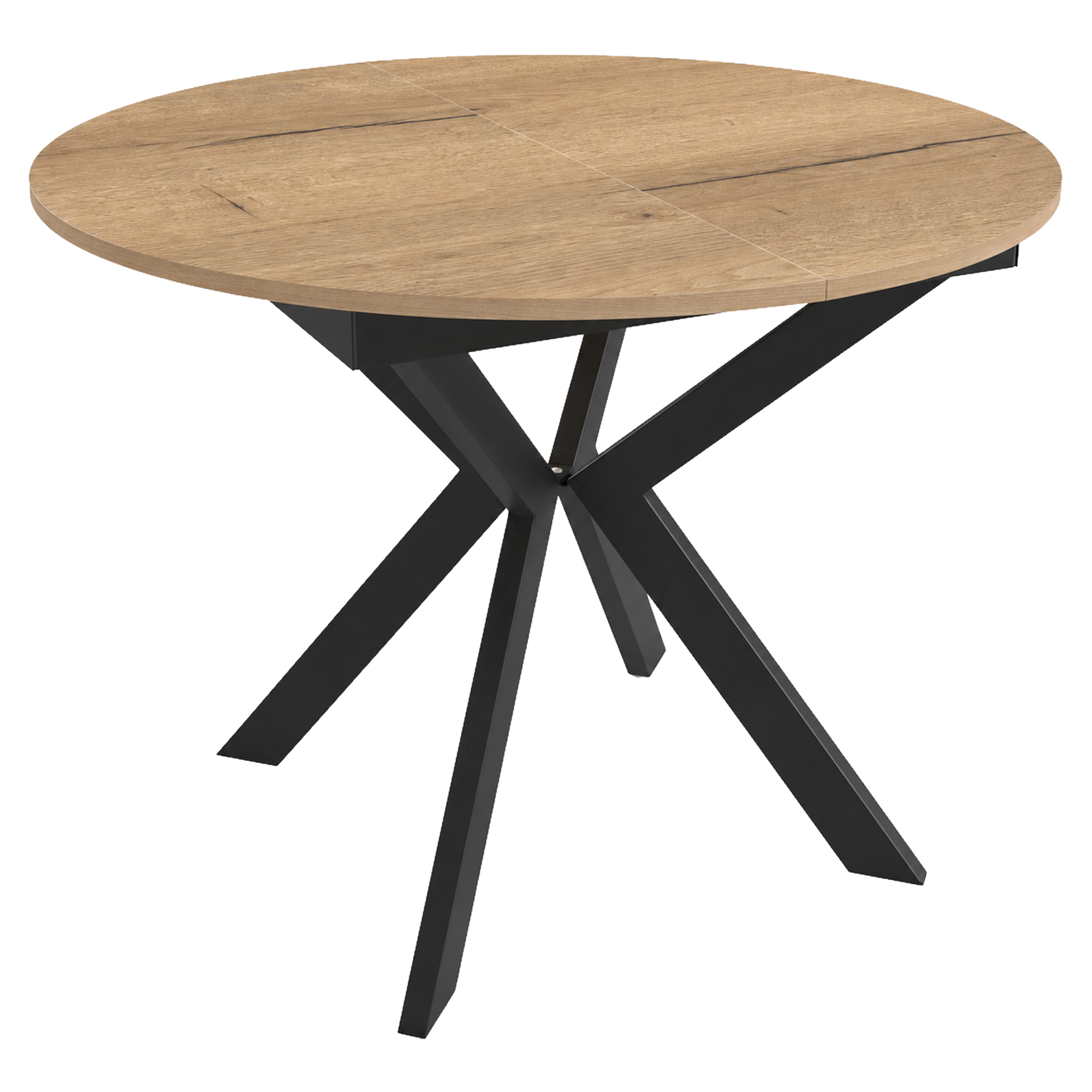 Spisebord Udtrækkeligt Ethnicraft Naturlig Halifax-Eg Ø100/138 cm