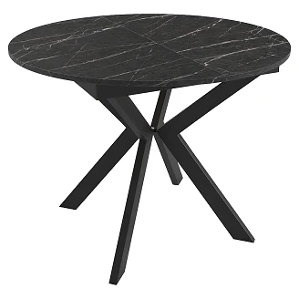 Spisebord Udtrækkeligt <strong>Ethnicraft</strong>  Sort Grigia Pietra Ø100/138 cm