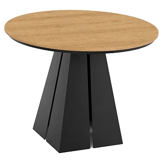 Spisebord Udtrækkeligt <strong>Dain</strong>  Naturlig Hikora-Eg Ø100/176 cm