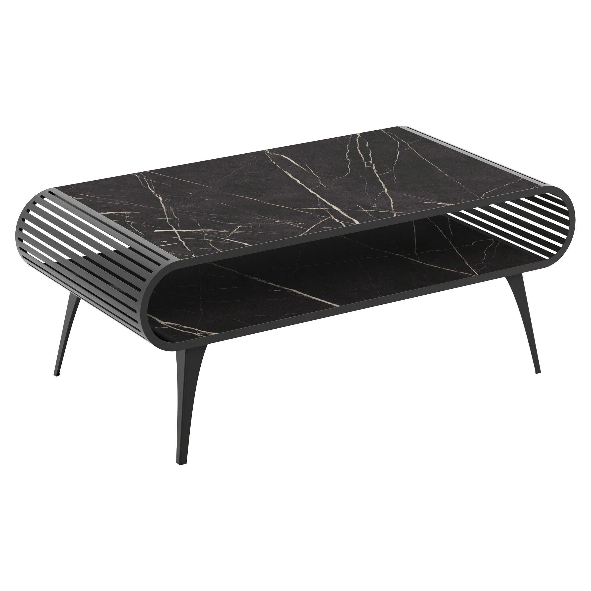 Sofabord Yukon Sort Grigia Pietra 120 cm