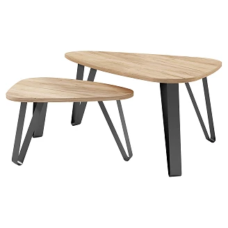 Sett med Sofabord <strong>Grande</strong>  Gull Craft-Eik 94 & 63 cm