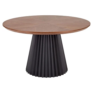 Spisebord <strong>Kelvio</strong>  Valnøtt, Svart Ø130 cm