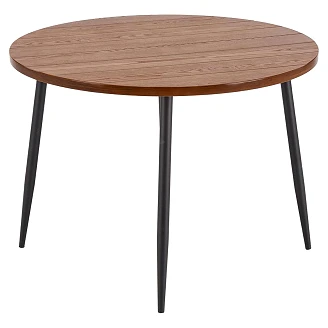 Spisebord Barvos Valnøtt, Svart Ø105 cm