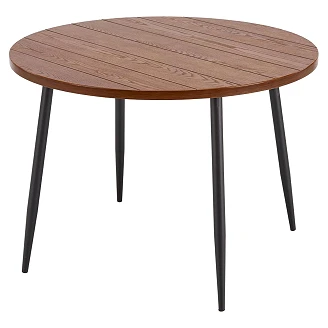 Spisebord <strong>Barvos</strong>  Valnøtt, Svart Ø105 cm