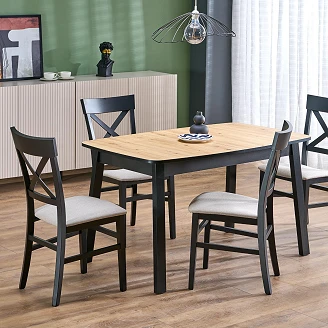 Spisebordforlengelse <strong>Lynden</strong>  Artisan Oak, Svart 130x80 cm
