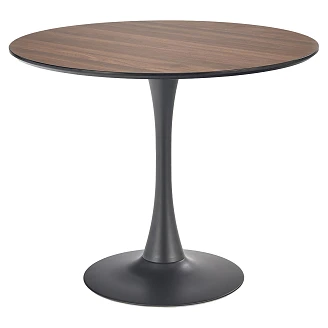 Spisebord Olvrun Valnøtt, Svart Ø90 cm