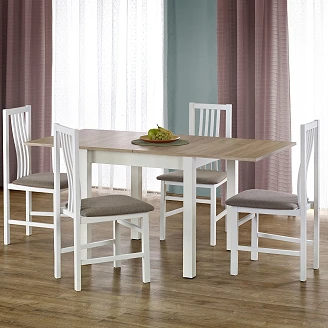 Spisebord <strong>Granzia</strong>  Sonoma Eik, Hvit 80x80 cm